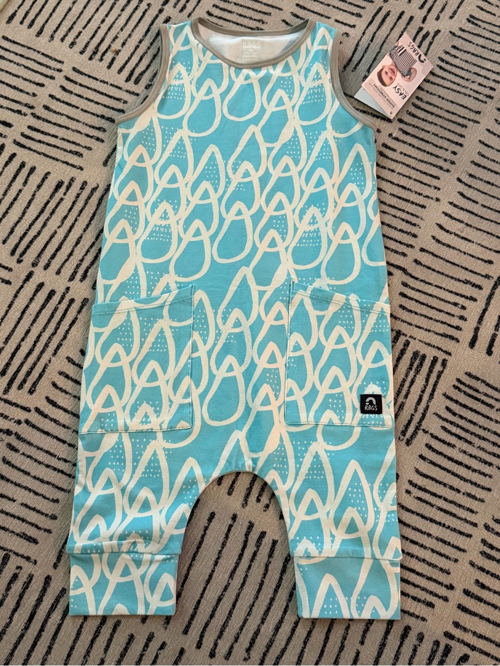 Rags Raindrop Print Romper